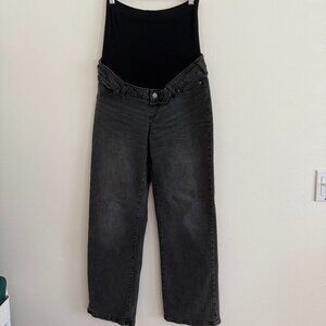 SERAPHINE |  Women's Wide Leg Maternity Jeans In Gray